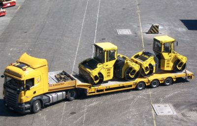 BOMAG road construction delivery from Germany to Russia